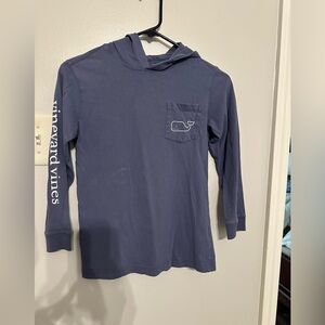 Vineyard Vines Kids Navy Hoodie with Whale Pocket